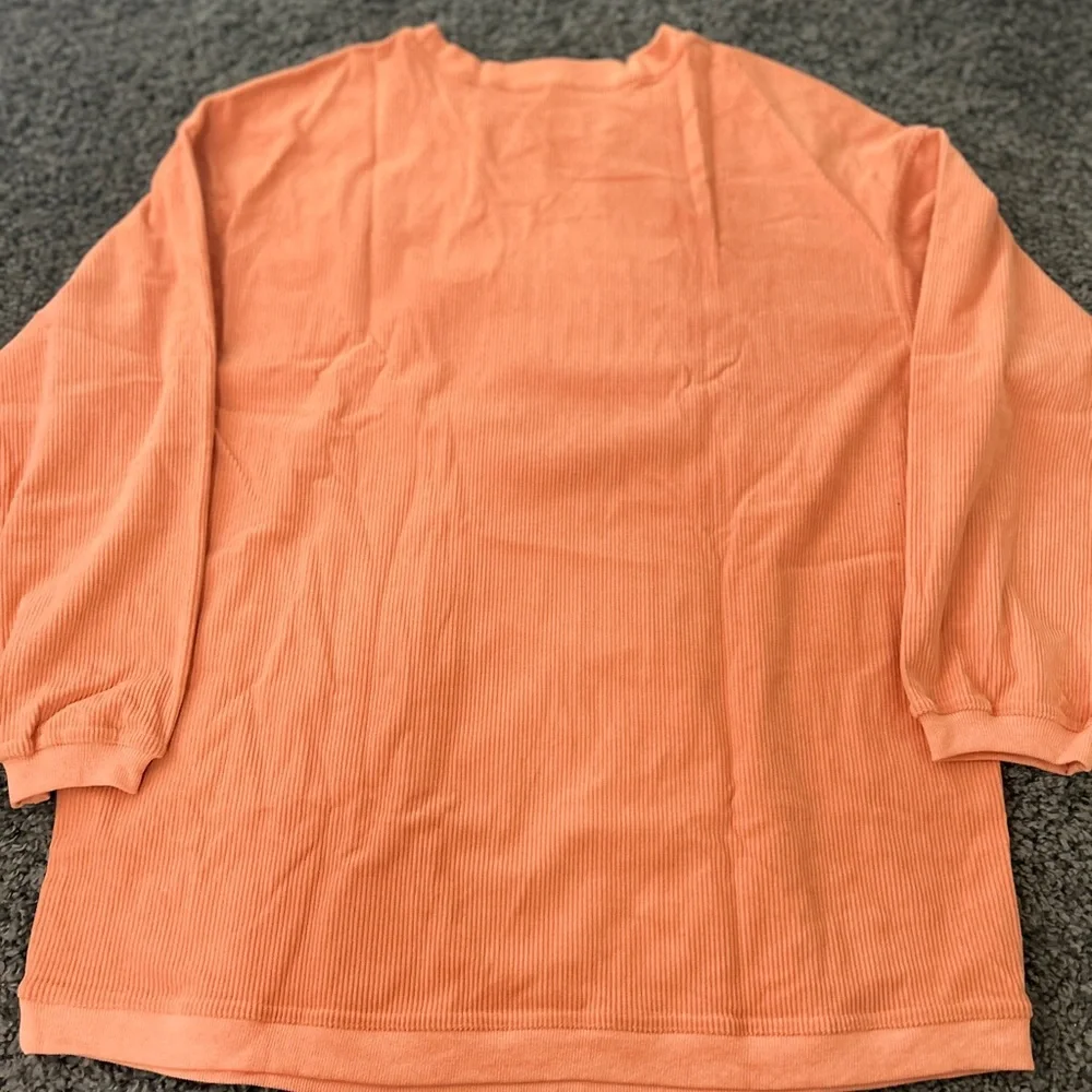 Cozy‎ whatever spices your pumpkin Orange Crew Neck corded Sweatershirt 2XL